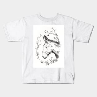 Pensive donkey Kids T-Shirt